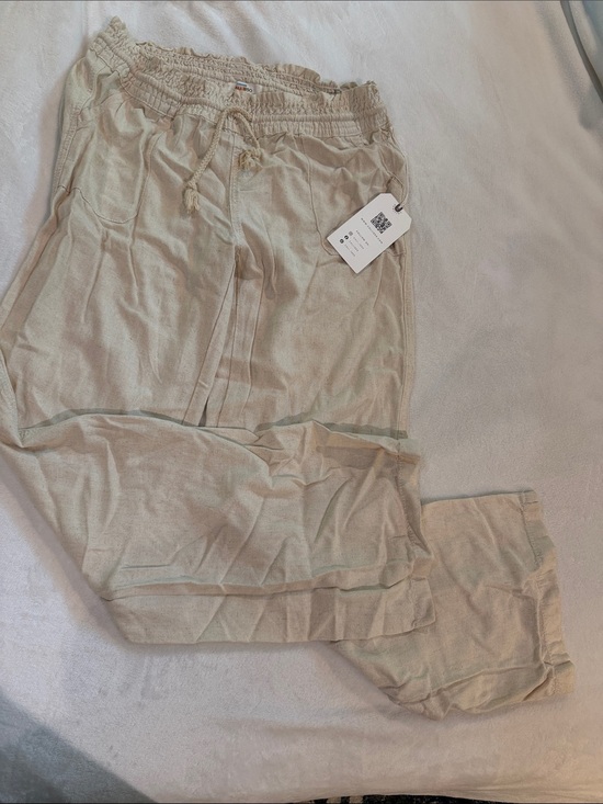 Cali1850 Pants - Wide Leg Women's Pants in Light Beige